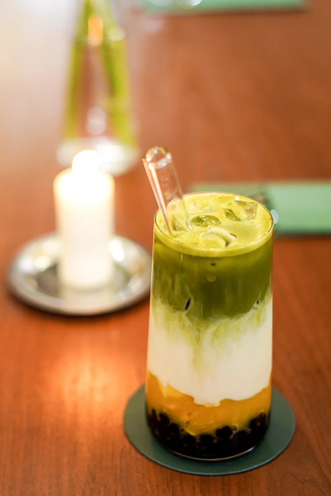 bubble tea matcha strates bougie fond bois