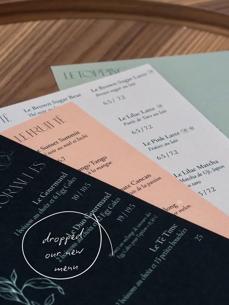 Carte et menu du restaurant Le Tê et MAISON LE TÊ à Paris